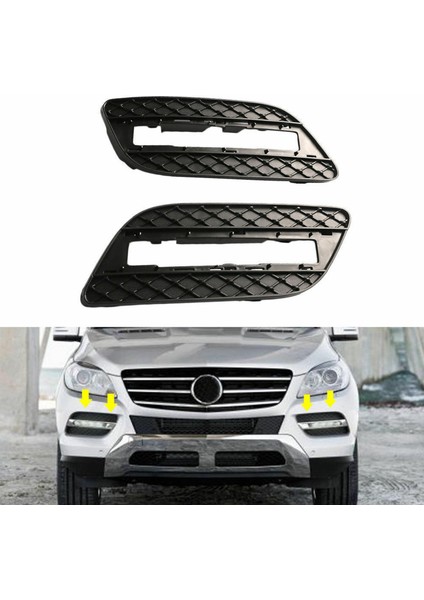 Shuai Yan 1 Çift Ön Tampon Sis Sürüş Farı Izgara Kapağı 1668842122 1668842222 Mercedes ML350 ML550 12-15 (Yurt Dışından)