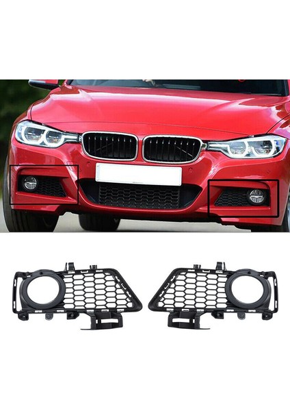 Shuai Yan 51118054156, 51118054155 -Bmw 3 Serisi F30 F31 Lcı M-Sport 2011+ Için Ön Tampon Alt Sis Farı Izgarası (Yurt Dışından)