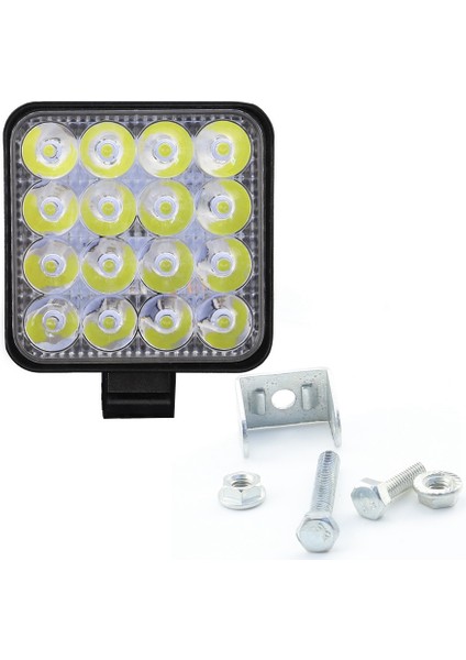 10 Adet Araba Çalışma Işığı 48 W 16LED Işık Çubuğu Mını Sürüş Sis Lambaları Suv Atv Off-Road Için Süper Parlak Çatı Spot (Yurt Dışından) modelleri