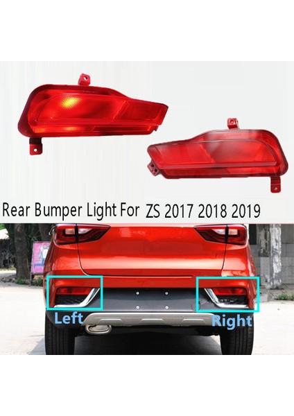 Araba Arka Tampon Sol Arka Lambası Arka Sis Işık Reflektör Işık Stop Lambası Mg Zs 2017-2019 Için Fren Lambası Aksesuarları (Yurt Dışından) fiyatları