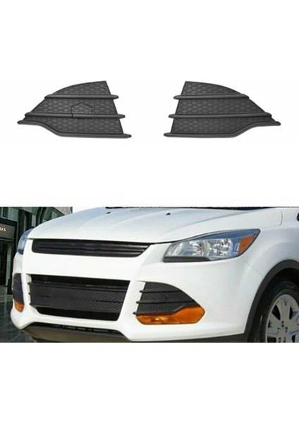 Ford Escape 2013-2016 Için Ön Alt Tampon Izgara Kapağı Grille Ekleme Saten Siyah CJ5Z17E810AA CJ5Z17E811AA (Yurt Dışından) fiyatları