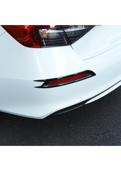 11. Nesil Honda Civic 2022 Için Araba Arka Sis Işık Lambası Dekoratif Çerçeve Kapak Trim Sticker Dış Aksesuar, Siyah (Yurt Dışından) modelleri