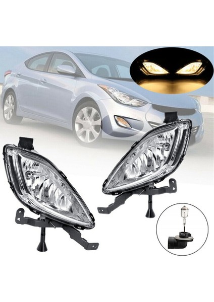 Hyundai Elantra 2011 2012 2013 Için 881 Ampullü 2x Temizle Ön Tampon Sis Lambası (Yurt Dışından) modelleri