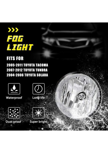 Toyota Solara 2004-2006 Için Sürüş Sis Farları TUNDRA-2007-2012 Tacoma 2005-2011 Şeffaf Lens Sis Lambaları (Yurt Dışından) indirimleri