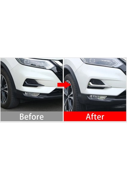 Shuai Yan Krom Araba Ön Arka Sis Lambası Çerçeve Trim Dekorasyon Nissan Qashqai Için J11 2019 2020 Dış Aksesuarlar (Yurt Dışından)