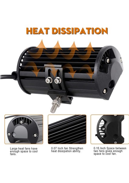 4 x 240W 7ınch LED Işık Çubuğu 24000LM LED Spot Sel Combo Işın Suv Utv Pickup Boat Için Su Geçirmez Off Road Çalışma Işığı (Yurt Dışından) fırsatları