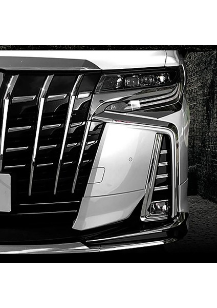 Toyota Alphard 30 Serisi Için Ön Tampon Trim Koruyucu Şerit Sis Lambası Sis Lambası Garnitür Şerit Krom Dekoratif Şerit (Yurt Dışından)