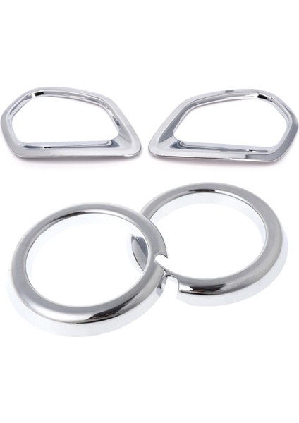 Abs Krom Ön ve Arka Sis Farları Mitsubishi Outlander 2016-2020 Için Trim Dekoratif Çerçeve Kapağı (Yurt Dışından)