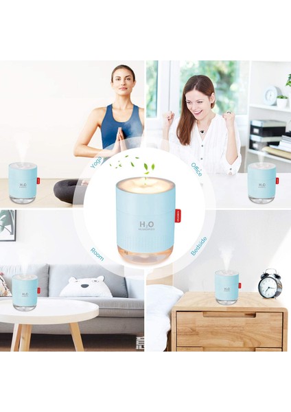500ML USB Cool Mist Nemlendirici-Mavi (Yurt Dışından) indirimleri