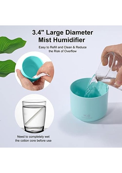 Gece Lambalı 300ML USB Nemlendiriciler -Beyaz (Yurt Dışından)