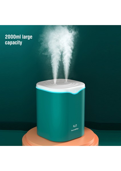2000ML USB Hava Nemlendirici Çift Püskürtme Bağlantı Noktası-Pembe (Yurt Dışından)