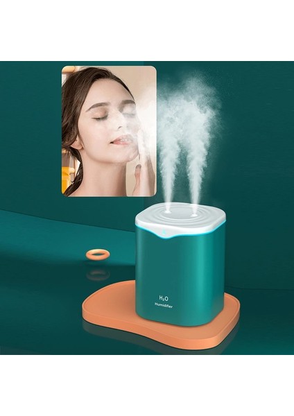2000ML USB Hava Nemlendirici Çift Püskürtme Bağlantı Noktası-Pembe (Yurt Dışından)