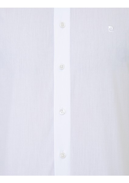 Erkek Beyaz Slim Fit Uzun Kollu Klasik Gömlek 50251670-VR013