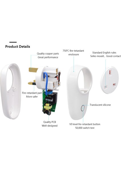 Ac 90V-250V Kablosuz Wifi Özellikli Akıllı Priz (Yurt Dışından)