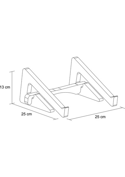 Ahşap Laptop Standı - 13" - 14" Laptoplar Ile Uyumlu - Laptop Yükseltici - Wls6