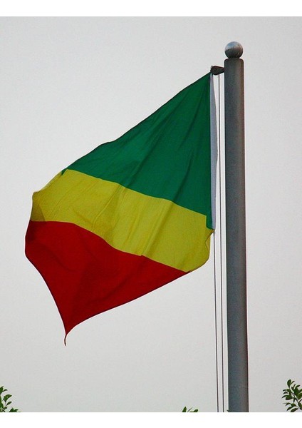 Kongo Cumhuriyeti Gönder Bayrağı Raşel Kumaş 50X75 cm