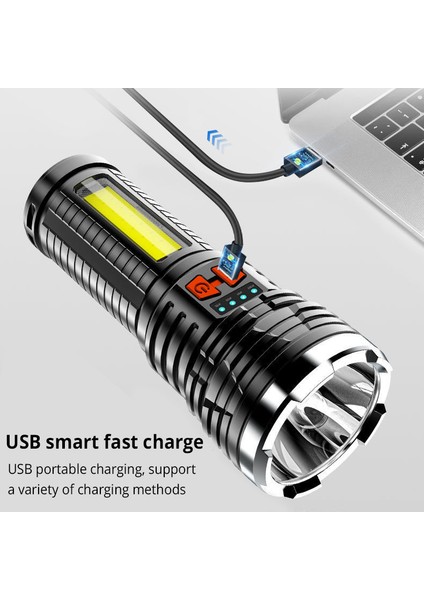 El Feneri Ev Taşınabilir USB Şarj Edilebilir El Feneri (Yurt Dışından)