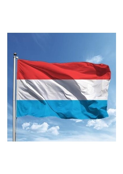 Lüksemburg Gönder Bayrağı Raşel Kumaş 150X225 cm