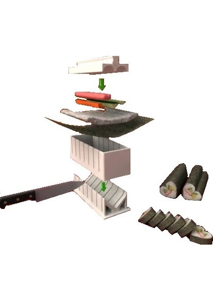 Sushi Yapma Kalıbı 3 Parça