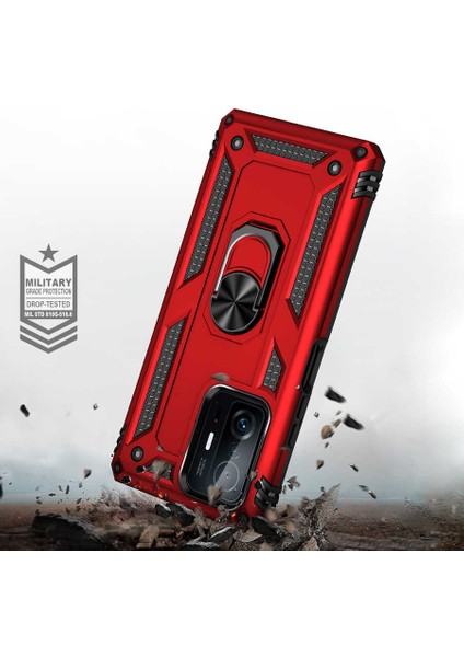 Xiaomi Mi 11T 5g Kılıf Çift Katmanlı Yüzüklü Manyetik Vega Kapak fırsatları