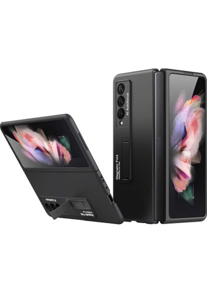 Galaxy Z Fold 3 5g Standlı Kılıf Soft Darbe ve Çiziklere Dayanıklı Ince Tasarım Z Stand Kapak modelleri