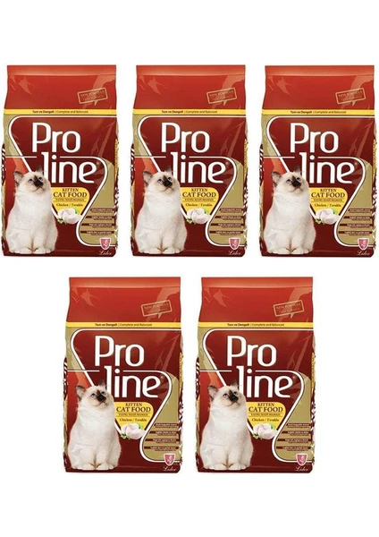 Pro Line Kitten Tavuklu Yavru Kedi Mamasi 400 gr 5 Adet