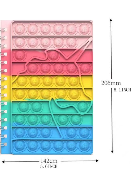 Pop Defter Pop Bubble Fidget Notebook Pop Fidget Oyuncaklar Stresi Azaltan Defter(Yurt Dışından)