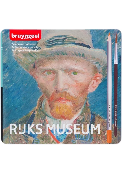 Rijks Museum Aquarell Boya Kalemi Seti 24 Renk Metal Kutu