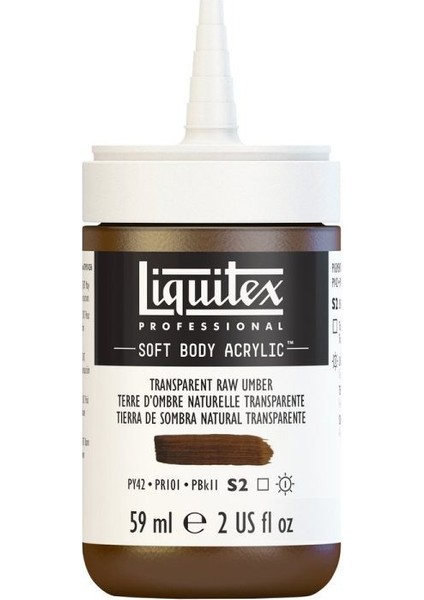 : Professional Soft Body : Akrilik Boya : 59 ml : Transparent Raw Umber 333 S2