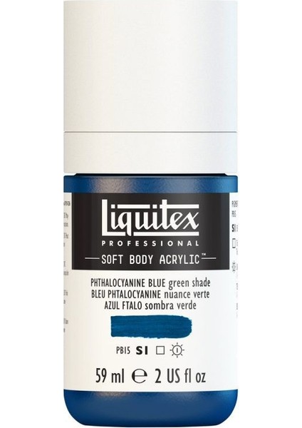 : Professional Soft Body : Akrilik Boya : 59 ml : Phthalocyanine Blue Green Shade 316 S1