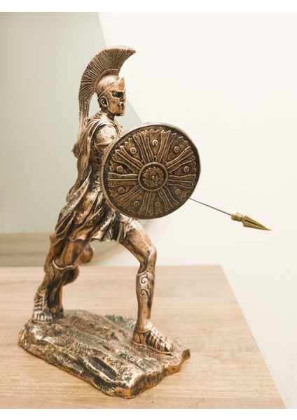 Antioch Artdesign Achilles Tasarım Biblo 30 cm Mitolojik Kahraman Heykel Ev Dekor Hediyelik Eşya