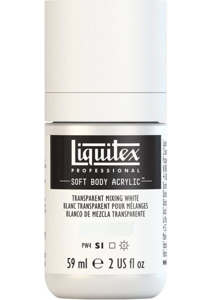 : Professional Soft Body : Akrilik Boya : 59 ml : Transparent Mixing White 430 S1