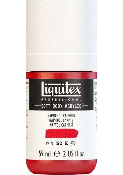 : Professional Soft Body : Akrilik Boya : 59 ml : Naphthol Crimson 292 S2