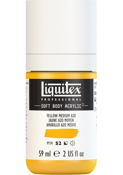 : Professional Soft Body : Akrilik Boya : 59 ml : Yellow Medium Azo 412 S2