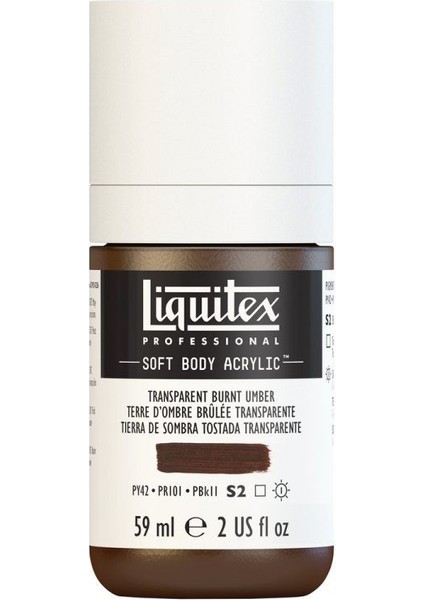 : Professional Soft Body : Akrilik Boya : 59 ml : Transparent Burnt Umber 130 S2