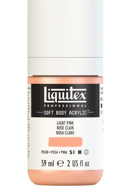 : Professional Soft Body : Akrilik Boya : 59 ml : Light Pink 810 S1