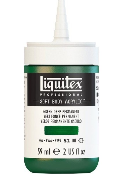 : Professional Soft Body : Akrilik Boya : 59 ml : Green Deep Permanent 350 S2