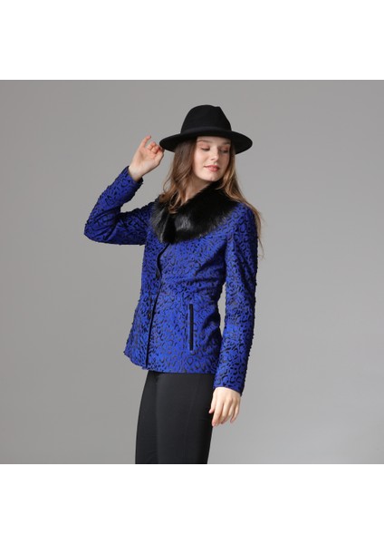 Saks Kadın Leopar Desenli Deri Ceket fiyatları