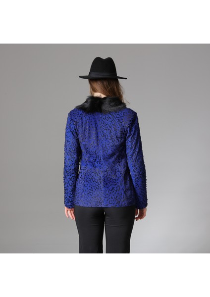 Saks Kadın Leopar Desenli Deri Ceket fırsatları