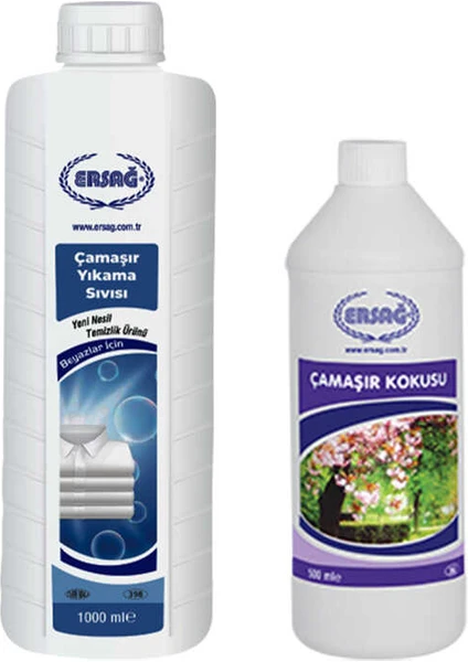 Beyazlar Için Çamaşır Yıkama Sıvısı 1000 ml + Çamaşır Kokusu 500 ml