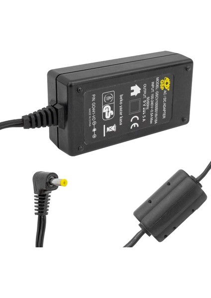 9 Volt 5 Amper Yazar Kasa ve Pos Makinesi 4.0 x 1.7 mm Uçlu Masaüstü Adaptör 662081