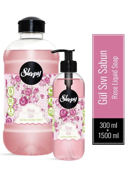 Gül Sıvı Sabun 300 ml + 1500 ml