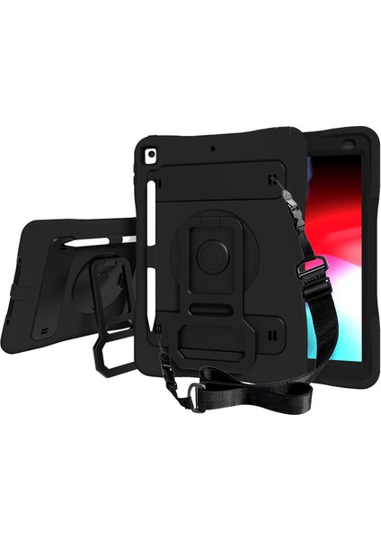 Apple iPad 9. Nesil 2021 10.2" Uyumlu Kılıf Kalem ve Airtag Bölmeli Ultra Üstün Koruma Standlı Defender modelleri