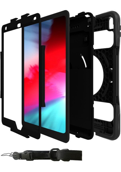 Apple iPad 9. Nesil 2021 10.2" Uyumlu Kılıf Kalem ve Airtag Bölmeli Ultra Üstün Koruma Standlı Defender fırsatları