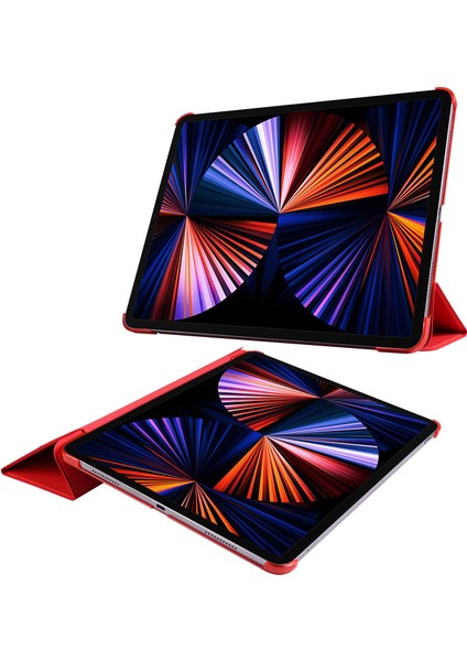 Apple iPad Pro 12.9 5. Nesil 2021 M1 Uyumlu Kılıf Flip Akıllı Kapak Standlı Smart Cover Uyku Modlu