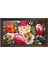 Gül Çiçekleri Tablosu-Kahverengi Ahşap - 50 x 90 1