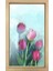 Pembe Gül Çiçekleri Tablosu-Naturel Ahşap - 50 x 90 1