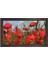 Kırmızı Gelincik Çiçekler Tablosu-Kahverengi Ahşap Çerçeve - 50 x 70 1