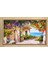 Çiçekli Manzara Yağlıboya Tablosu-Naturel Ahşap Çerçeve - 40 x 60 1