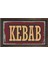 Vintage Kebab Reklam Afişi Tablosu-Kahverengi Ahşap Çerçeve - 40 x 60 cm 1